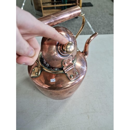 6 - 2 very good quality copper kettles with unusual hinged lids dating form the late 19th century and bo... 