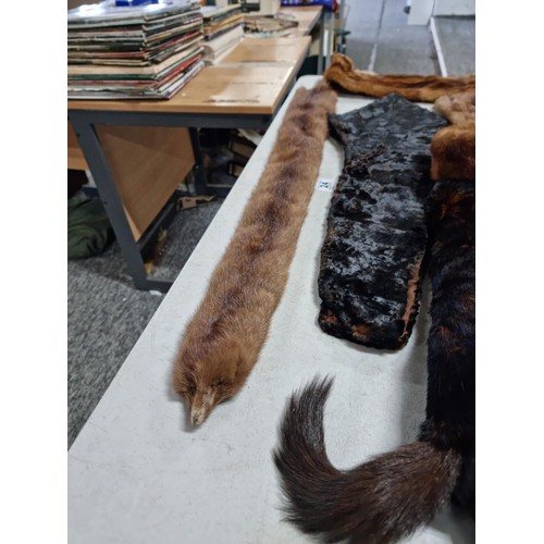 24 - Collection of 1960's vintage furs inc a Bear fur shawl with fastening clip, a 1960's brown Mink full... 