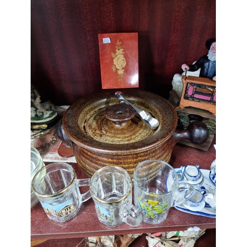 30 - Large collection of collectables inc an etched glass decanter, bedside craft and glass, miniature do... 