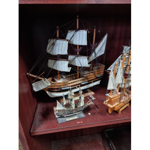 31 - 9x model ships inc Galleon and Clipper ships inc Mary Rose, Cutty Sark etc all in good order of vari... 