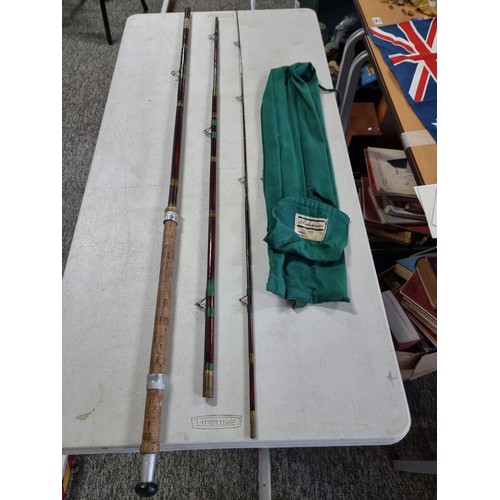 40 - Good quality three piece C&O Gregory Avon 12ft cork handled fishing rod in good overall condition co... 