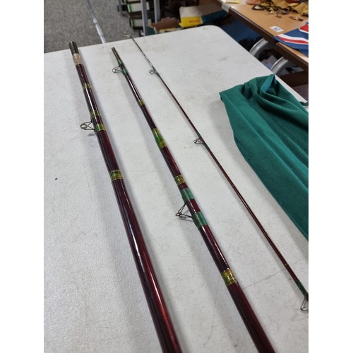 40 - Good quality three piece C&O Gregory Avon 12ft cork handled fishing rod in good overall condition co... 