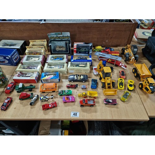 48 - Large quantity of diecast vehicles including a collection of 12x boxed vehicles inc Days Gone, Corgi... 