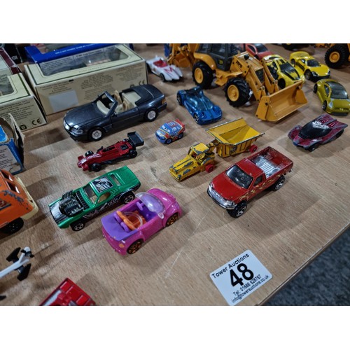 48 - Large quantity of diecast vehicles including a collection of 12x boxed vehicles inc Days Gone, Corgi... 