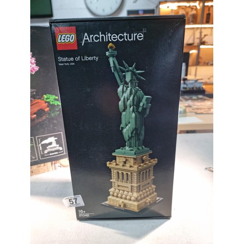 57 - 2x new in box Lego models inc 21042 Lego Architecture Statue of Liberty and 10281 Botanical Collecti... 