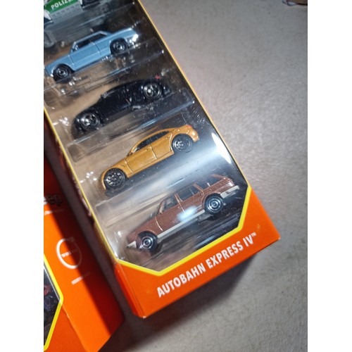 61 - 4x new and sealed Matchbox 5x car sets inc MBX Exotic, MBX Wagons II, Autobahn Express IV and Blue H... 