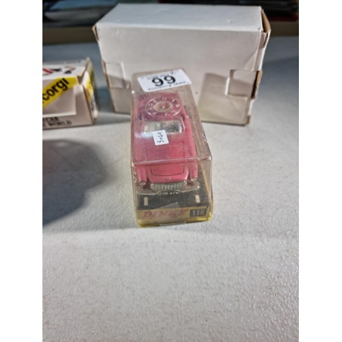 66 - Collection of 3x diecast cars inc a boxed Dinky Volvo 1800S, Corgi Mini and a Corgi boxed Mini Metro... 