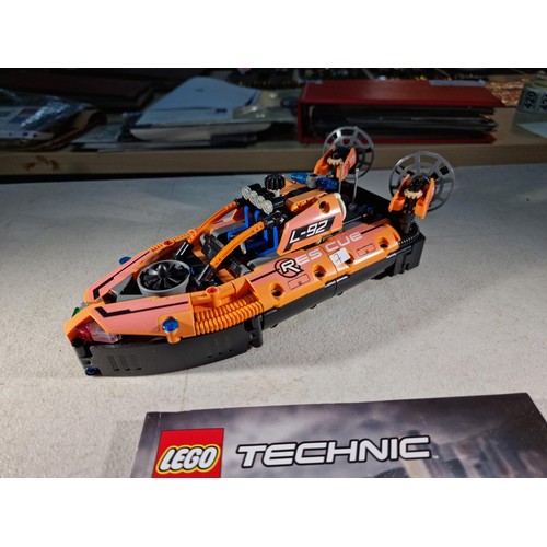 68A - Good quality Lego Technic 42120 rescue hovercraft fully built complete with instruction manual