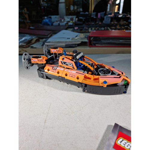 68A - Good quality Lego Technic 42120 rescue hovercraft fully built complete with instruction manual