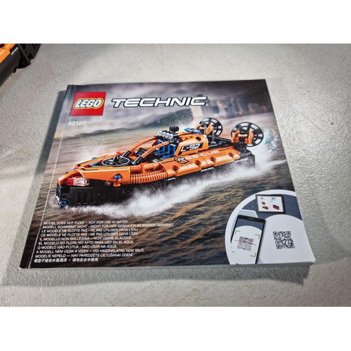 68A - Good quality Lego Technic 42120 rescue hovercraft fully built complete with instruction manual