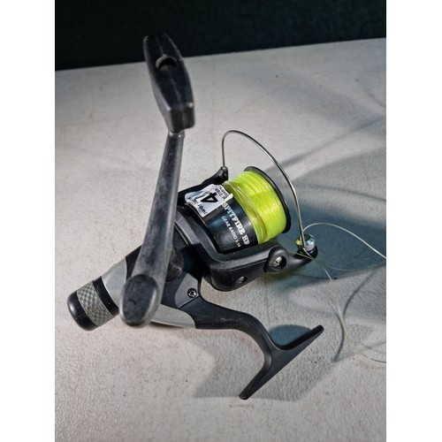 77 - Collection of 3x fishing reels inc Spitfire HR400, a Zebco RC 355 and a blue 30 rear drag reel