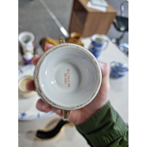 1 - Large collection of collectable china inc John Campbell jug with a happy face, 2x toby jugs, a part ... 