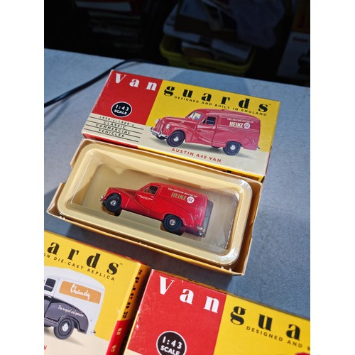 81 - 5x boxed as new Vanguards 1950's - 1960's classic vehicles inc Royal Mail Van, Ford Thames Trader Va... 