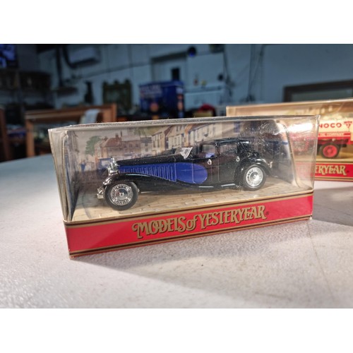 84 - 4x boxed models of yesteryear diecast vehicles inc Bugatti Royale, Yorkshire Steam Wagon, Mac truck ... 