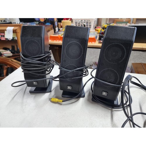 97 - A computer Logitech surround system consisting of 5x speakers and subwoofer