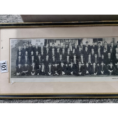 101 - Collection of 6x vintage framed and glazed photos inc Westcliff High School for Boys 1963-64 along w... 