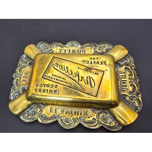 246 - A stunning vintage advertising brass ashtray for McCallum's Perfection Scotch Whisky. The ashtray ha... 