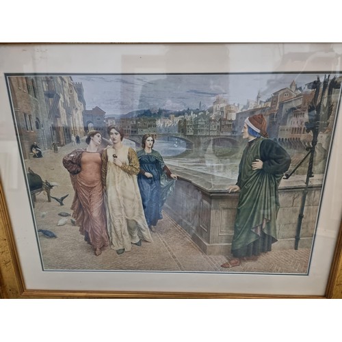 104 - Framed and glazed print of Venice from the CANALE DELLA GIUDECCA by Turner. Along with another gilt ... 