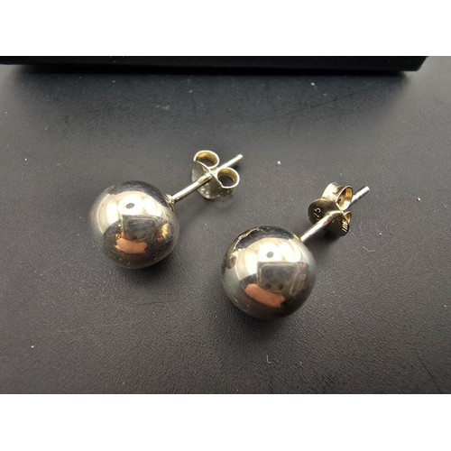 175 - Pair of as new 925 silver ball stud earrings, in as new unused condition. Earrings are of a good siz... 