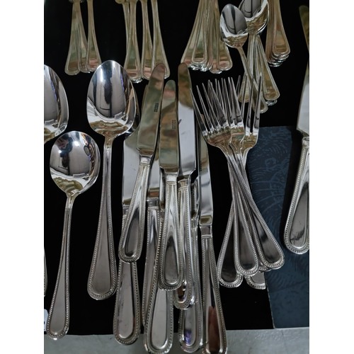 155 - A Viners cutlery set, 6 person and complete,  including 2x large silver plated serving spoons, comes... 