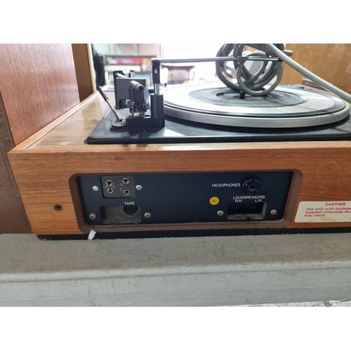 316 - Collection of audio items inc a HMV Garrad turn table, juke box style tape player, vintage style rec... 