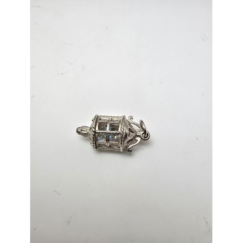 210 - 3x good quality vintage 25 silver charms for a charm bracelet to include a jockeys cap, a crown and ... 