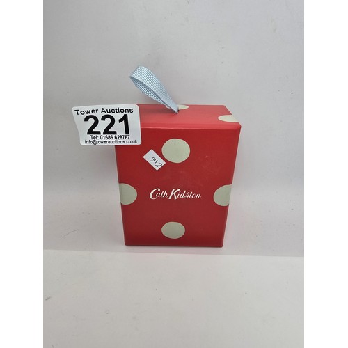 221 - A good designer ladies brand new with tags Cath Kidston with a typical rose design to the face havin... 