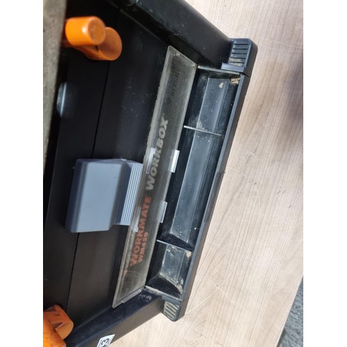 343 - Good quality Black & Decker Workmate Workbox WM450, with adjustable wooden top in overall good condi... 