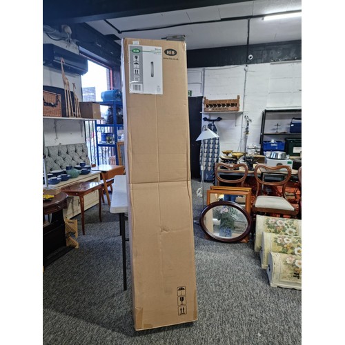 350B - Boxed new and sealed HIB Mercury Aluminium tall double sided mirrored wall unit model 43700 in good ... 