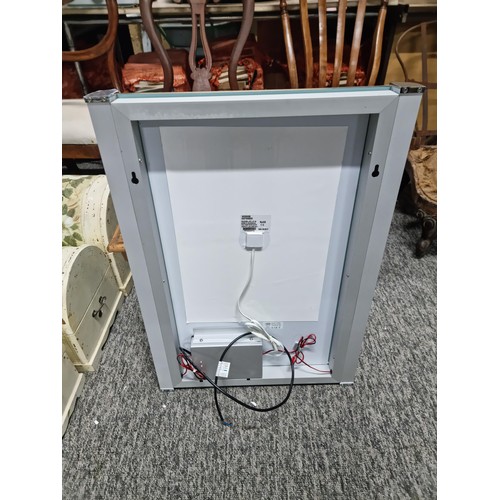 350D - Boxed as new HIB Fahrenheit 50 LED bathroom mirror new in box has a fitted de-condensation feature t... 