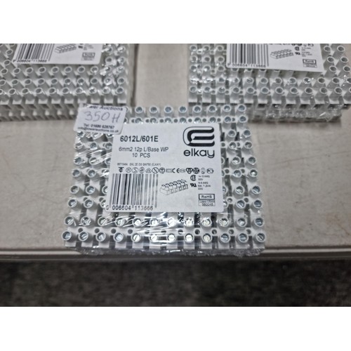 350H - Box containing 23x 6mm2 12 L/Base electrical connection blocks all arew new and sealed