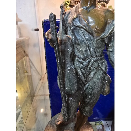 160 - A pair of French early 20th century Spelter figures, 