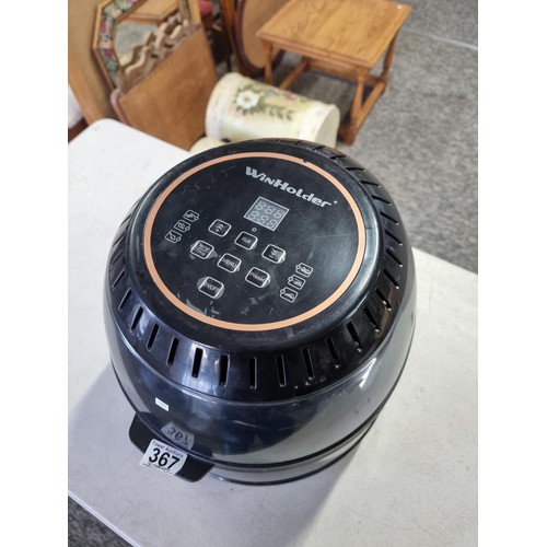 367 - Good quality large 1200w WinHolder Airfryer with digital display complete with rotisserie basket com... 