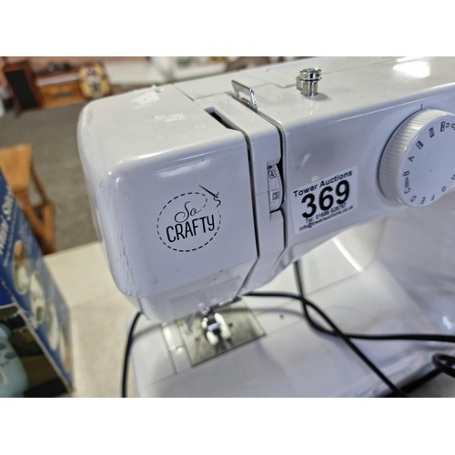 369 - 2x sewing machines inc a So Crafty electric sewing machine with 24x pre set stitches complete with f... 