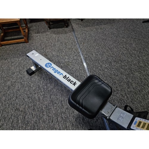 416 - Good quality Roger Black rowing exercise machine - fan operated with a digital screen to track your ... 