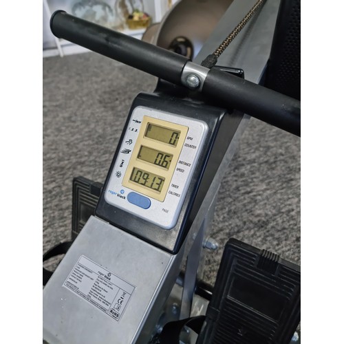 416 - Good quality Roger Black rowing exercise machine - fan operated with a digital screen to track your ... 