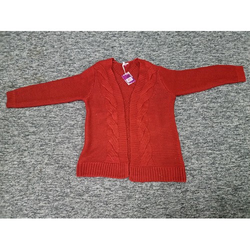 396 - Joe Browns knitted red Gent's wool cardigan in excellent clean condition as new with tags - Size UK ... 