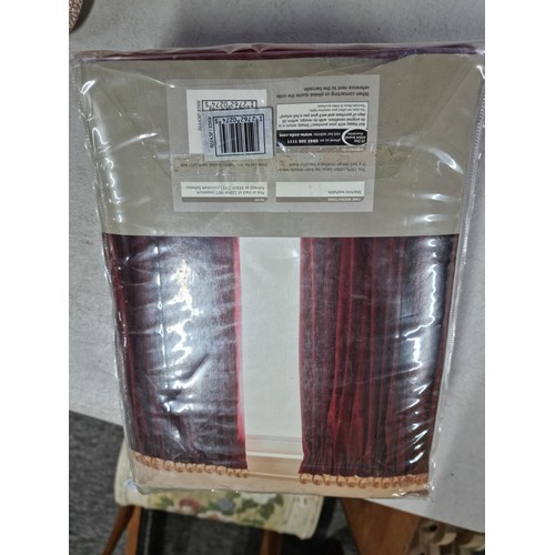 397 - Pair of Pencil Pleat curtains by Asda along with a Pair of shoes by Profile, UK size 6, Both in good... 