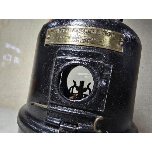 281 - A rare vintage LMS petroleum railway lamp made by lamp manufacturing and railway supplies ltd London... 