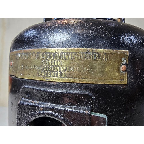 281 - A rare vintage LMS petroleum railway lamp made by lamp manufacturing and railway supplies ltd London... 