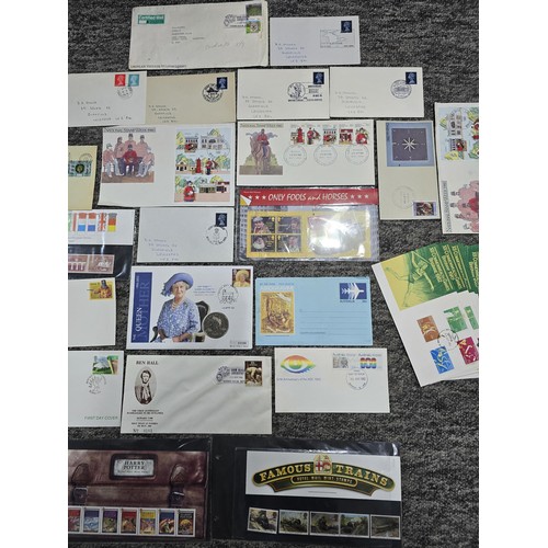 273 - A comprehensive collection of various first day covers and themed Royal Mail mint stamp sets which i... 