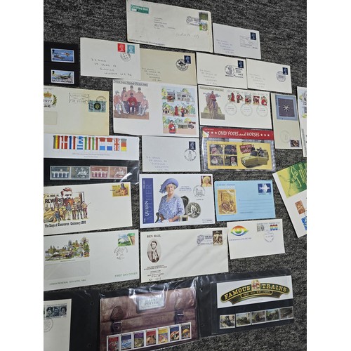 273 - A comprehensive collection of various first day covers and themed Royal Mail mint stamp sets which i... 