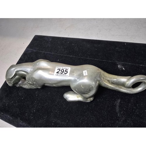 295 - A very rare circa 1960's aluminium metal car showroom figure of a prowling jaguar which is a huge 37... 