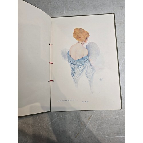 298 - 2x The Kirchner albums with 12 pin up prints in colour from the WWI era 1915 featuring stunning vibr... 