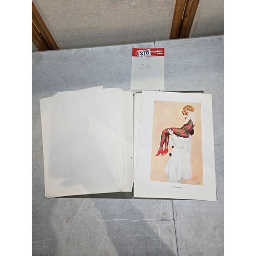 298 - 2x The Kirchner albums with 12 pin up prints in colour from the WWI era 1915 featuring stunning vibr... 