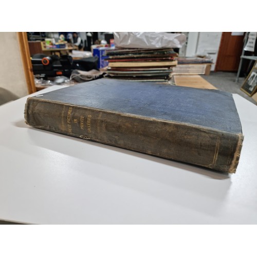 300 - A good antique large book Great picture in private galleries with an introduction and notes on the p... 