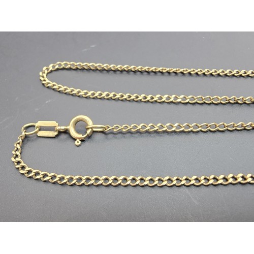 251 - A hallmarked 9ct yellow gold neck chain having a length of 22