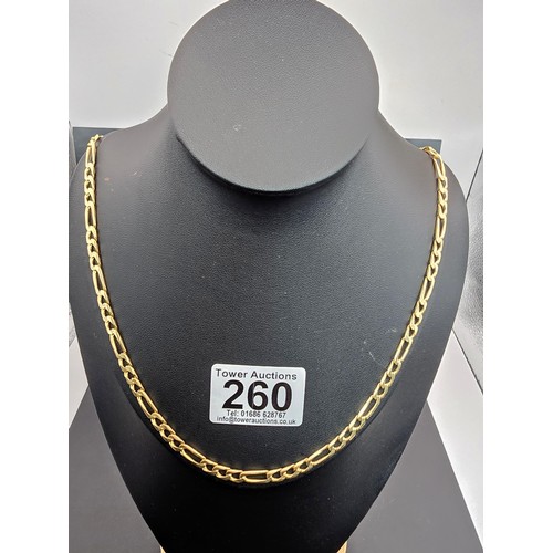 260 - An impressive hallmarked 9ct yellow gold Italy long neck chain (27