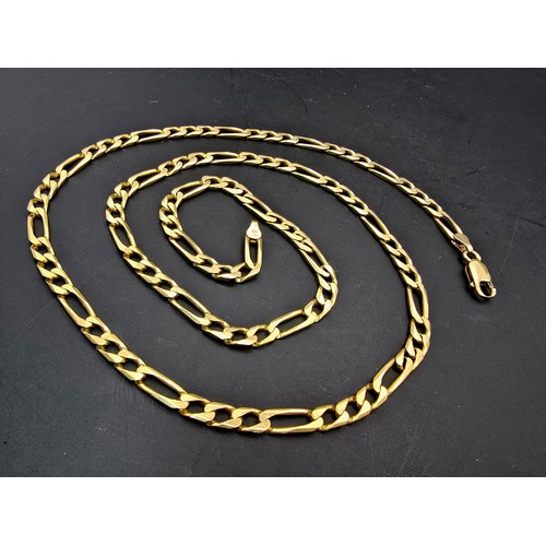 260 - An impressive hallmarked 9ct yellow gold Italy long neck chain (27