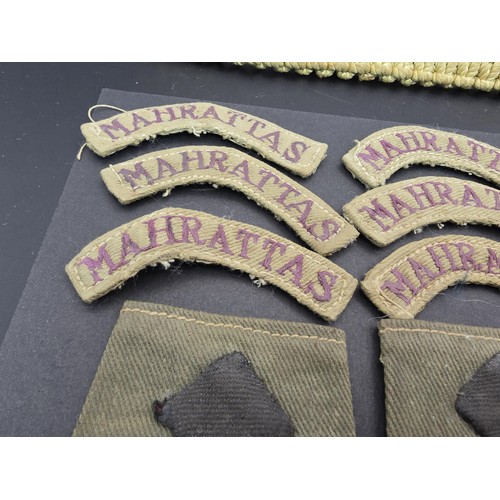 231 - A collection of very rare antique British Indian Army related items to include a rare pair of rank s... 